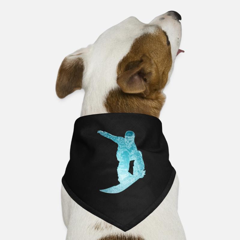 Eis Snowboarder - Hunde-Bandana - Schwarz
