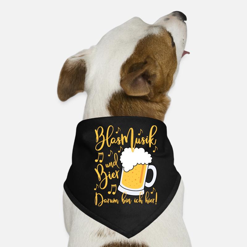 Blasmusik und Bier Darum bin ich hier Hunde-Bandana