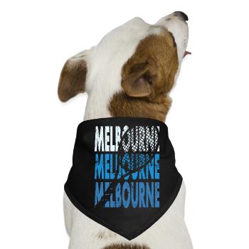Tennis Shirt Melbourne Turnier Australien Design - Hunde-Bandana - Schwarz - Vorne