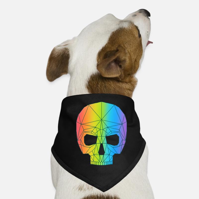 Skull in color Dog Bandana