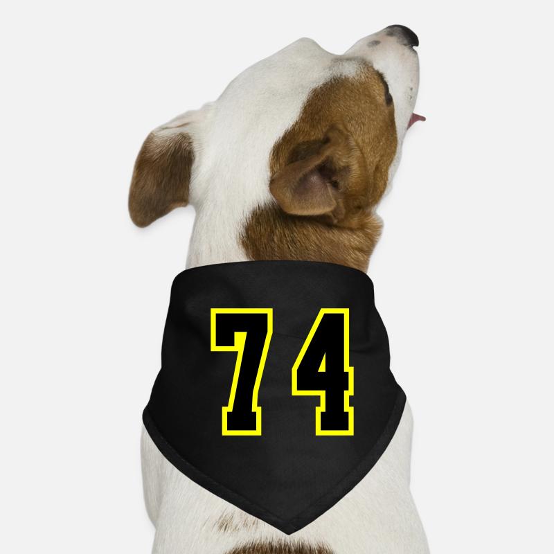 74 Number Jersey Dog Bandana