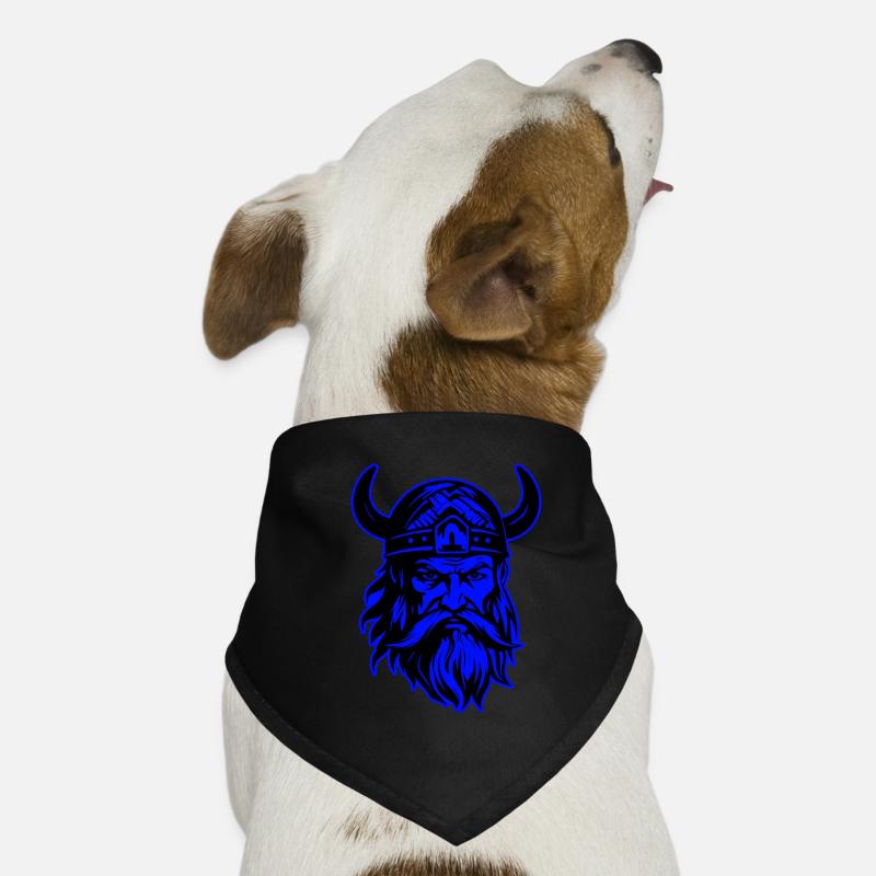 Wikinger Porträt Valhalla Krieger Hunde-Bandana