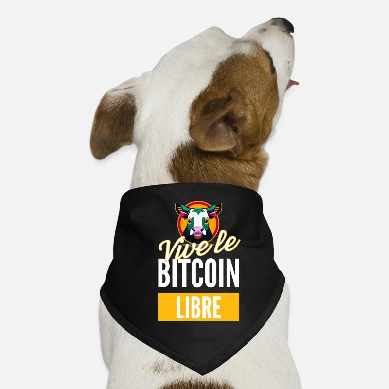 Vive le bitcoin libre tshirt cryptos Bandana pour chien