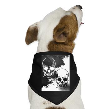 Smoking Skeletton - Hunde-Bandana - Schwarz - Vorne