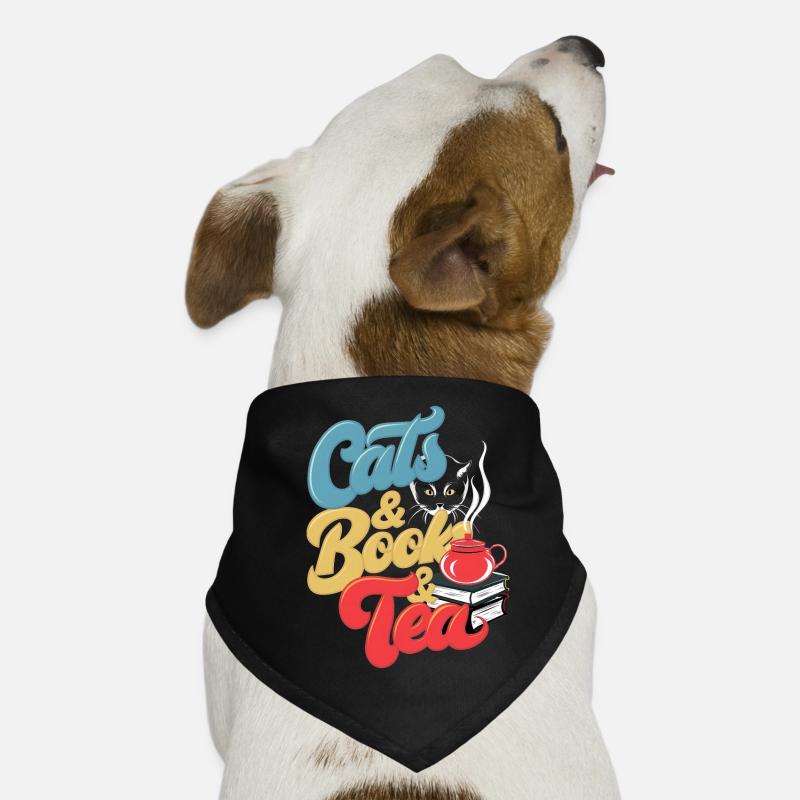 Chat et thé Imprimer Bandana pour chien