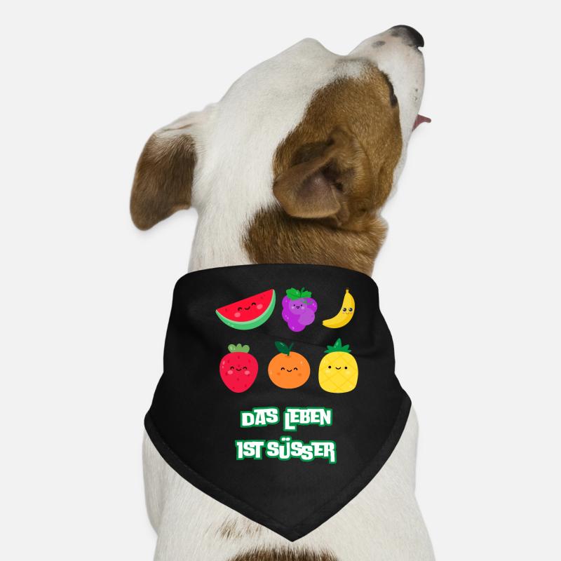 La vie est plus douce avec les fruits Bandana pour chien