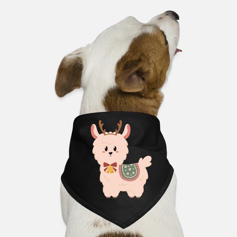 Mignon alpaga avec des cloches pour Noël Bandana pour chien