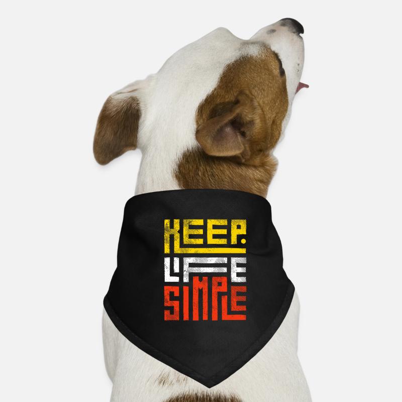 Message Positivité: Rester Simple Bandana pour chien
