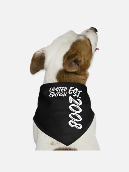 Limited Edition Est. 2008 - Hunde-Bandana - Schwarz - Vorne