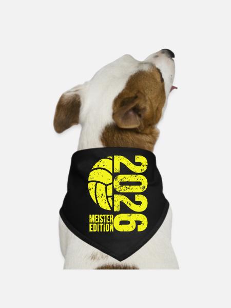 Maillot Volleyball Master 2026 jaune, sweat à capuche - Bandana pour chien - noir - Devant