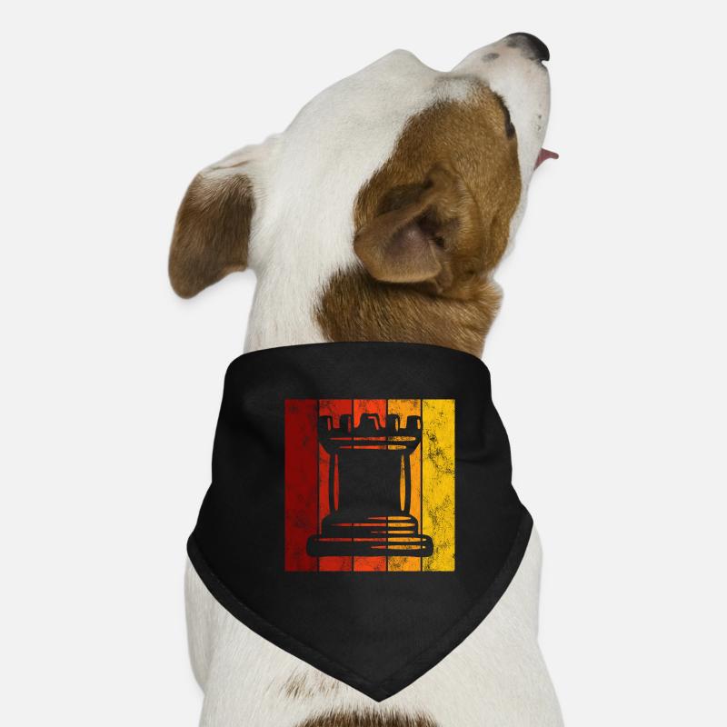 Retro Chess Chess Player Checkmate Chess Piece Dog Bandana