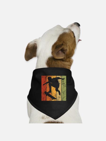 Skateboard Skateboarder Skater Skate Skateing - Bandana pour chien - noir - Devant