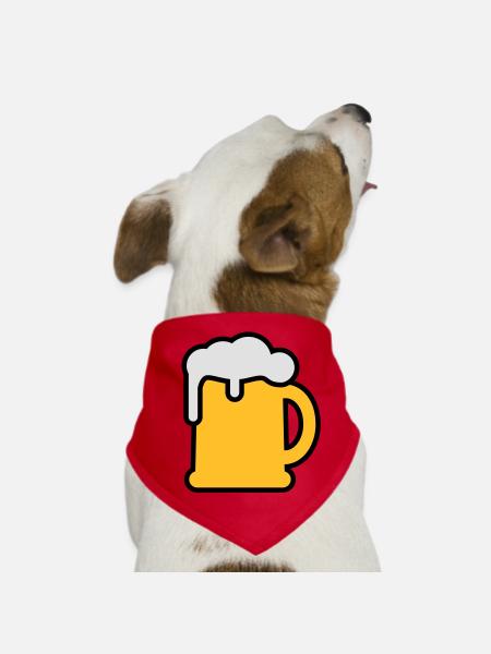 Bierkrung - Hunde-Bandana - Rot - Vorne