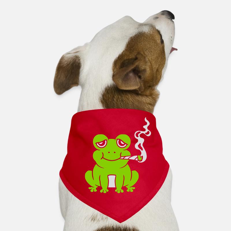 Weed Joint Frog Stoned Bandana pour chien