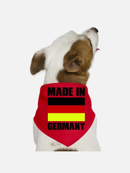 Fabriqué en Allemagne - Bandana pour chien - rouge - Devant
