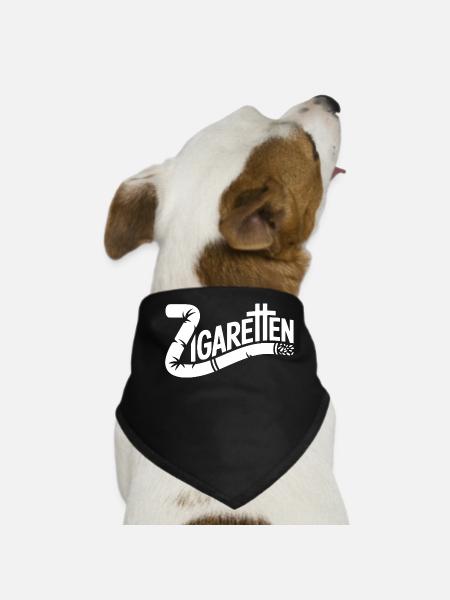 Zigaretten - Deutsche Memes - Hunde-Bandana - Schwarz - Vorne