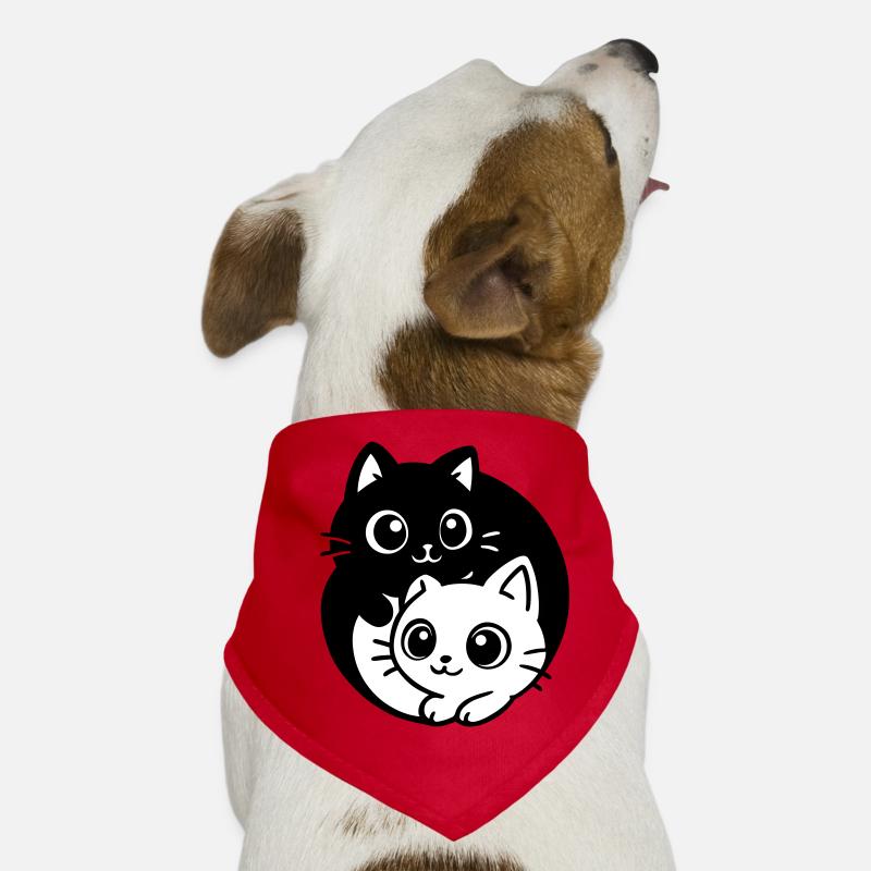 Ying Yang Kawaii Cats Icon Dog Bandana