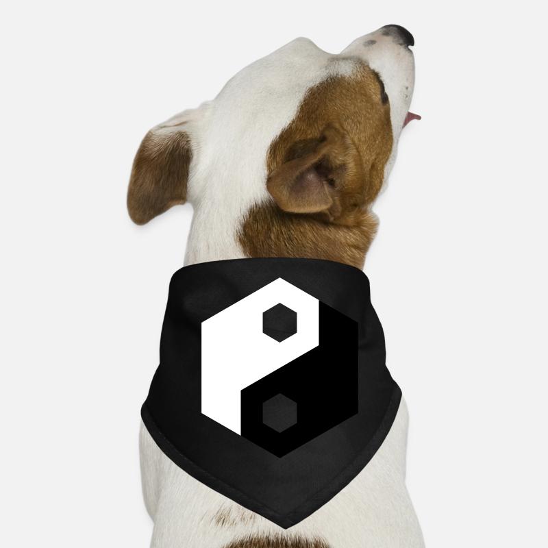 Découpe hexagonale Yin Yang Bandana pour chien
