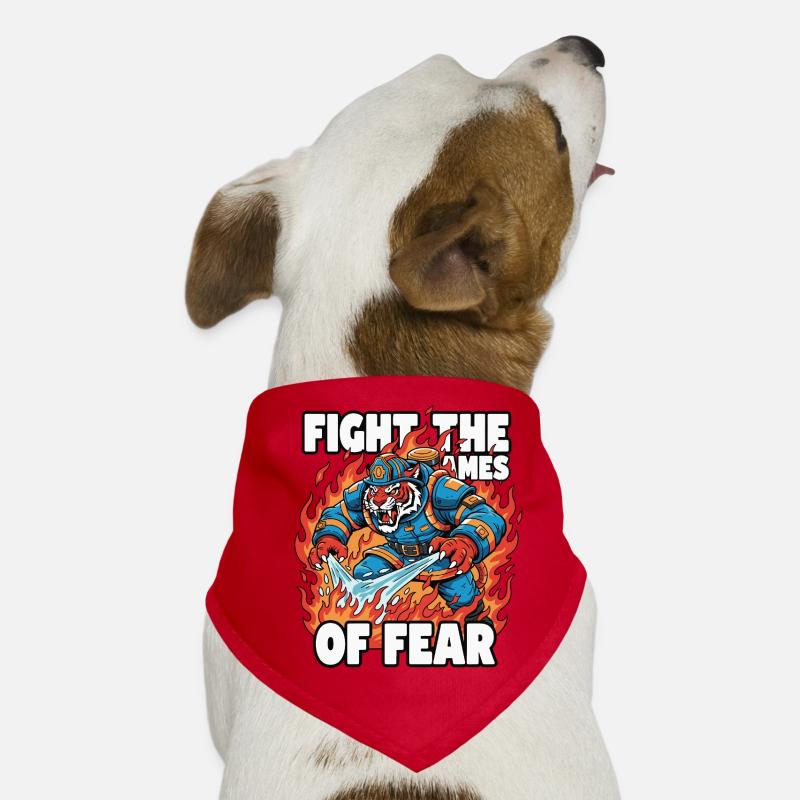 FireTiger combattant la peur Bandana pour chien