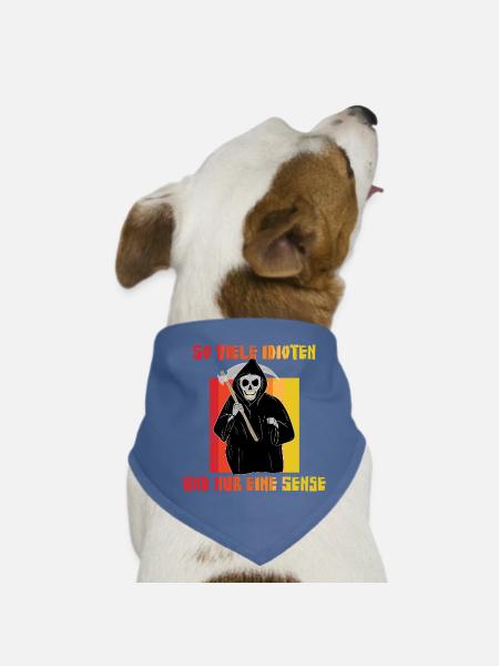 So viele Idioten und nur eine Sense - Sarkasmus Ir - Hunde-Bandana - Rot - Vorne