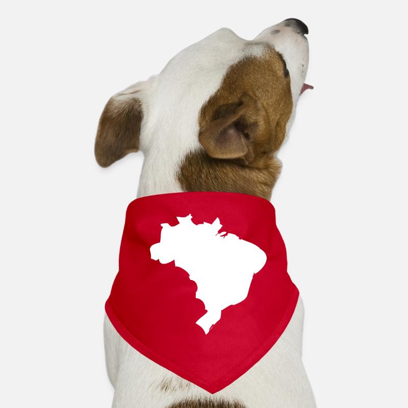 Drapeau de la carte du Brésil Bandana pour chien