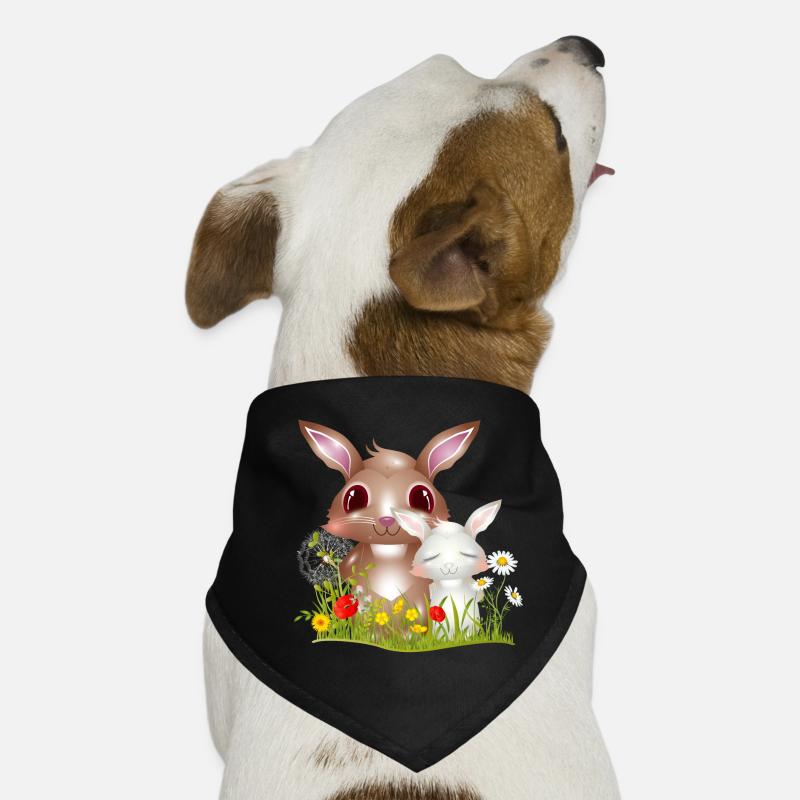 niedliche Hasen Freundschaft im Frühling Hunde-Bandana