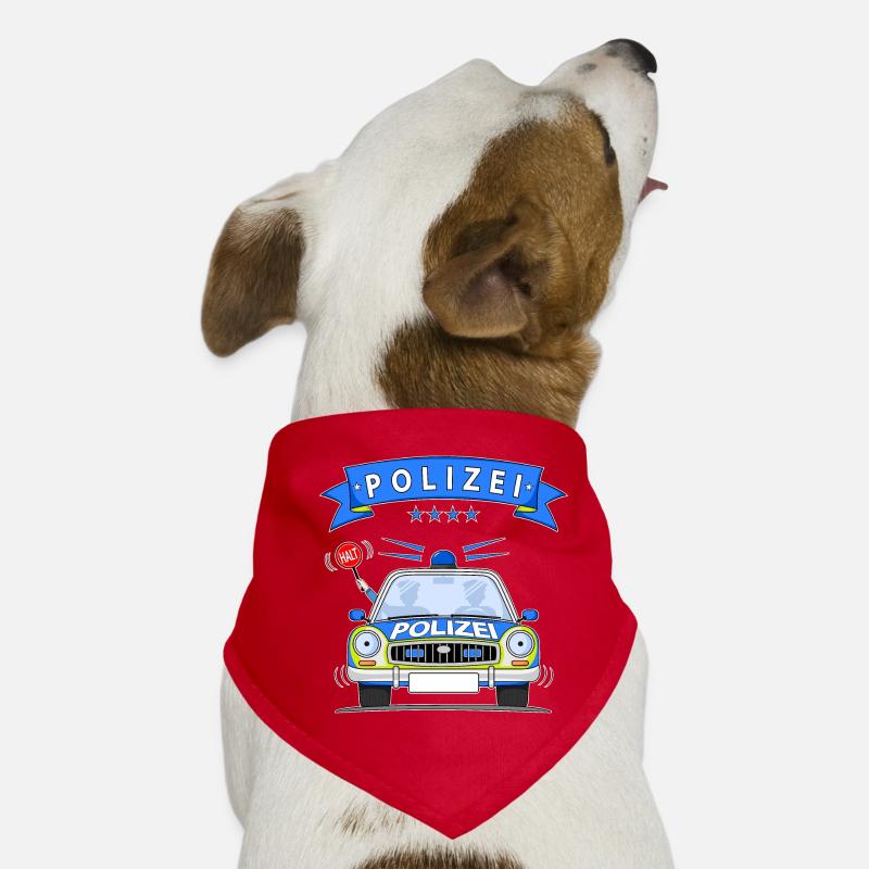 Polizeiauto mit Sirene Hunde-Bandana