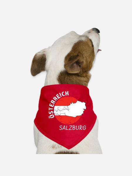 Salzburg - Dog Bandana - red - Front
