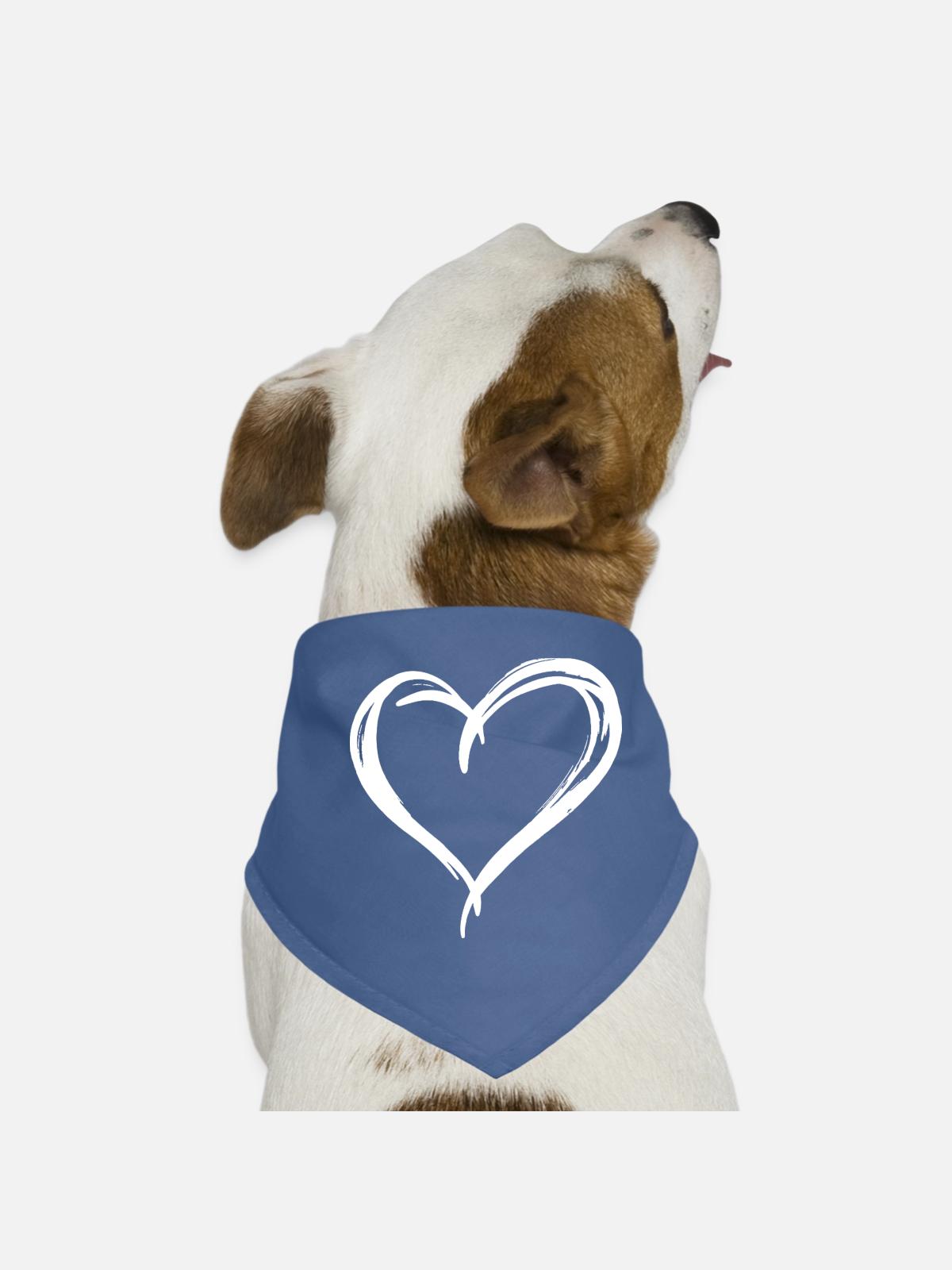 Herz - Hunde-Bandana - Rot - Vorne