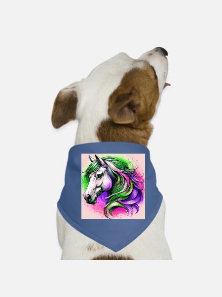 horse - Dog Bandana - red