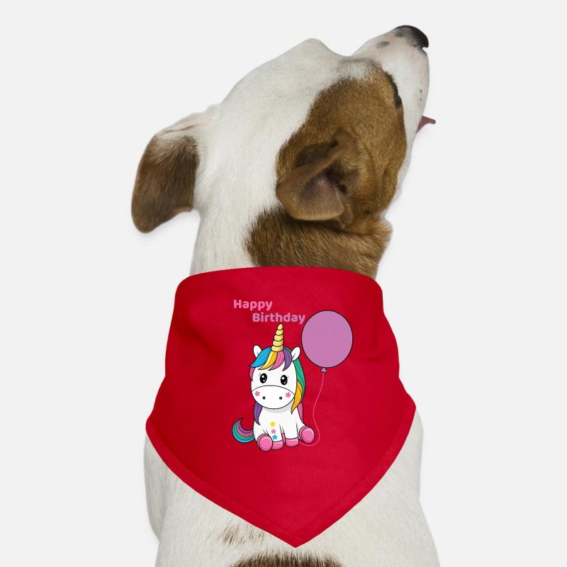 Birthday Unicorn with Balloon Dog Bandana