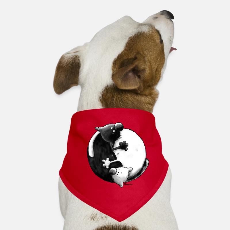 "Black and White" - Yin Yang - Cats Dog Bandana