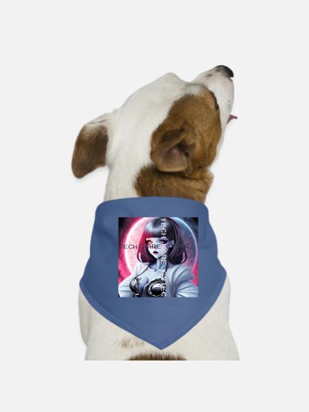 🌙 Umarme das Neon-Mondlicht 🌙 - Hunde-Bandana - Rot - Vorne