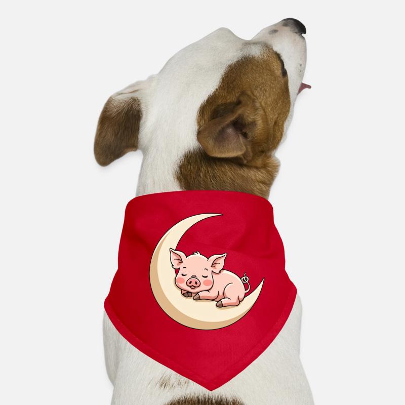 Moon Sleep Piggy Dog Bandana