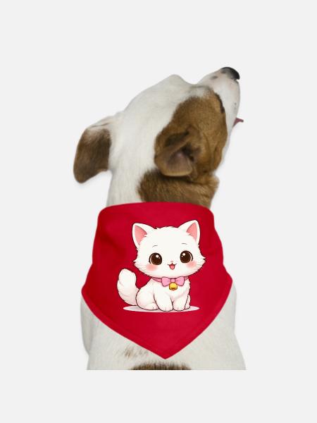 Magie de la Cloche du Chaton - Bandana pour chien - rouge - Devant
