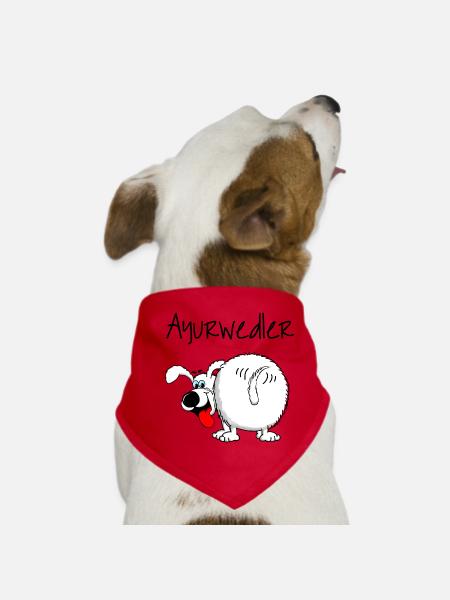 Ayurveda Hund = Ayurwedler - Hunde-Bandana - Rot - Vorne