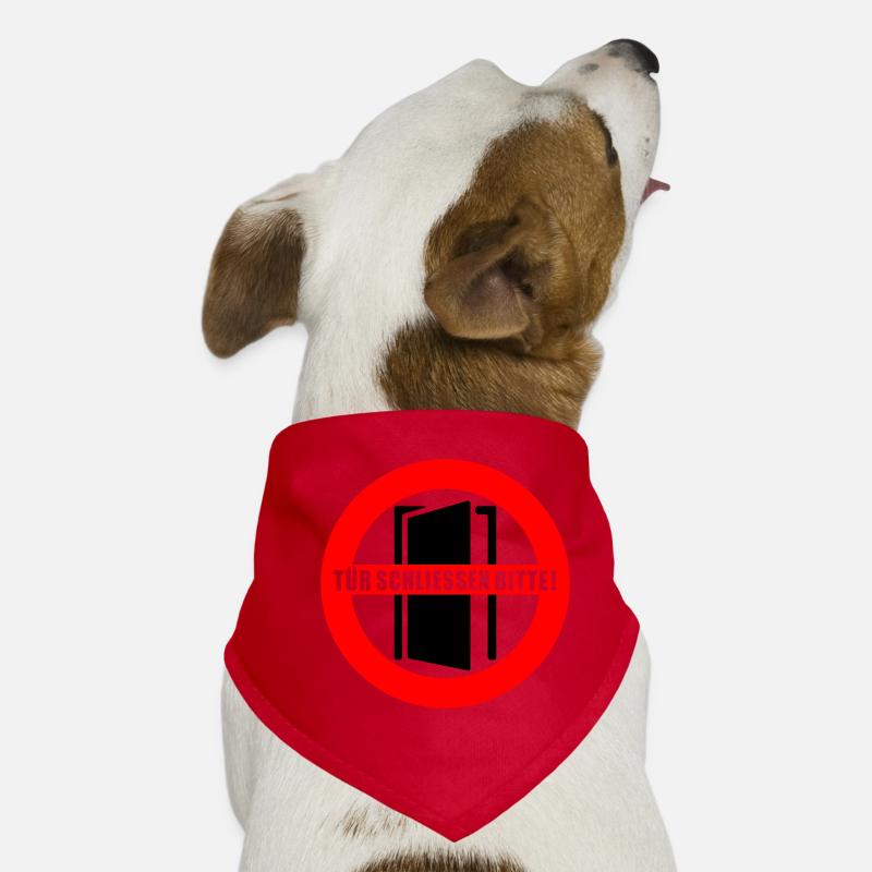 Tür schließen bitte | Farbe änderbar Hunde-Bandana