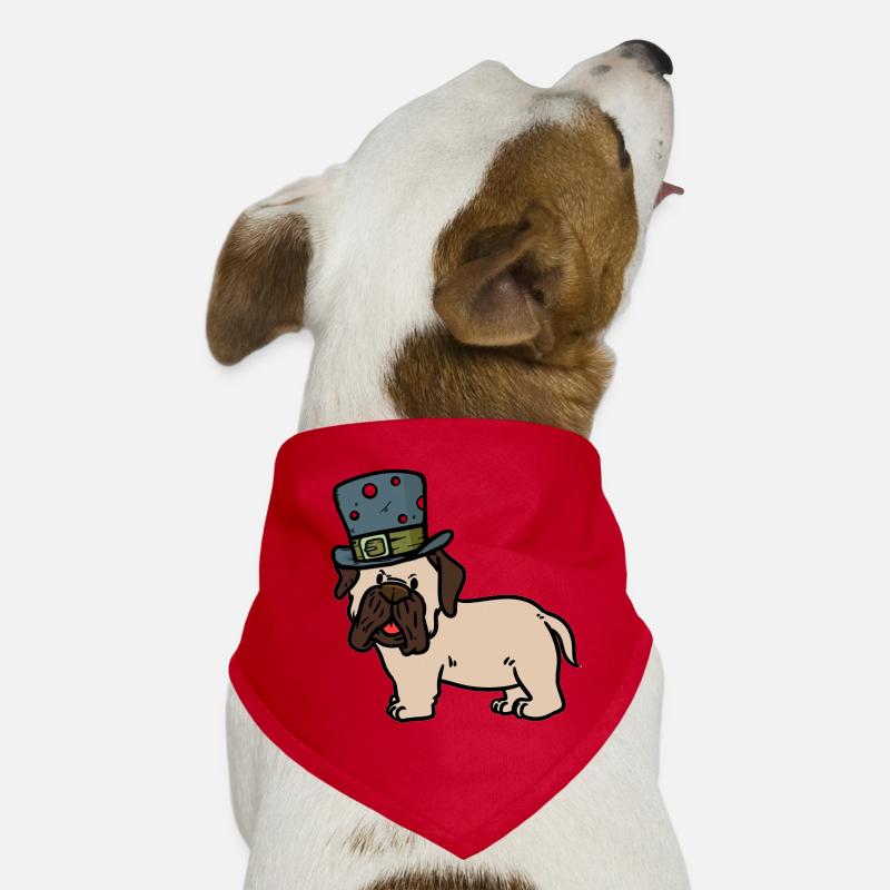 Geschenkidee Hundehalter Mops Hut Mister Sir Hunde-Bandana