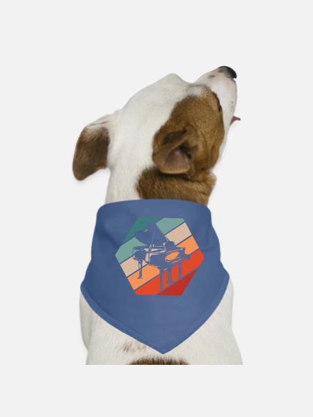 Klavier Musik - Hunde-Bandana - Rot - Vorne
