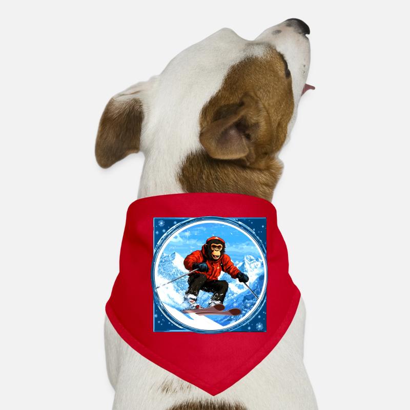 Ski Monkey Dog Bandana