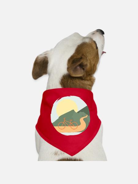 Driving on and on - Dog Bandana - red - Front