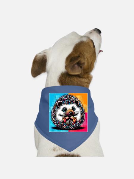 Igel - Hunde-Bandana - Rot - Vorne