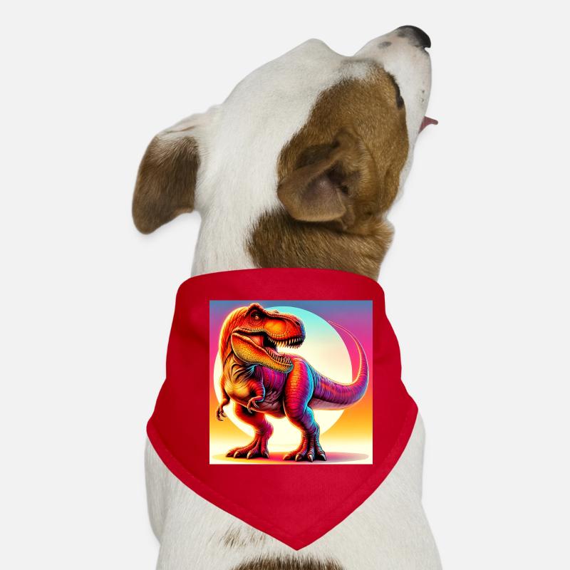 Dinosaurier - Hunde-Bandana - Rot