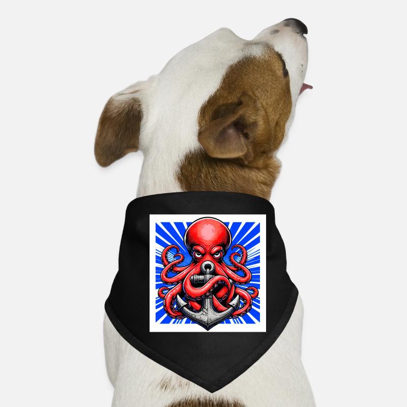 Oktopus umarmt einen Anker Hunde-Bandana