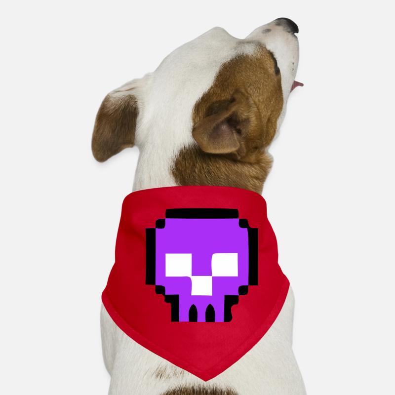 Pixel Totenkopf Game Over Hunde-Bandana