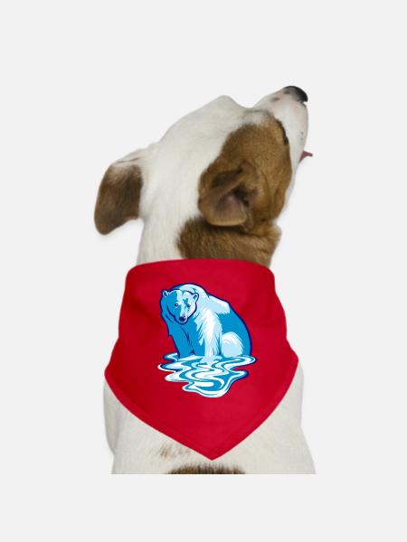 Ours polaire qui fond - Bandana pour chien - rouge - Devant