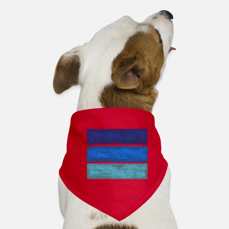 Blaue Rechtecke Hunde-Bandana