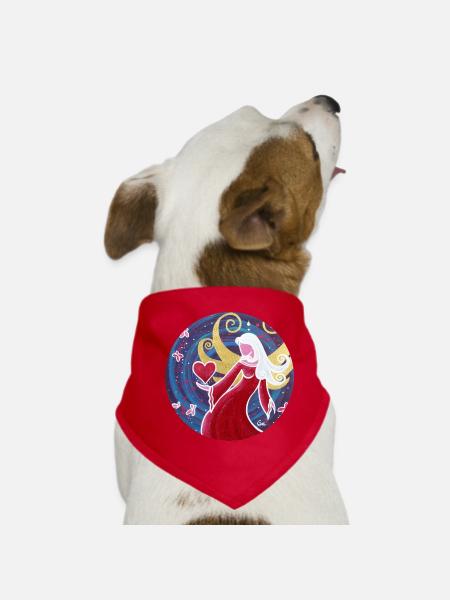 Angel of Happy Love Sonja Ariel von Staden - Dog Bandana - red - Front