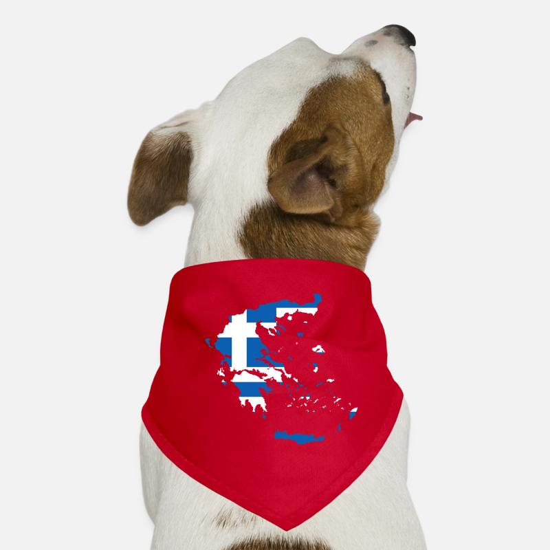 Greece flag gift idea map Dog Bandana