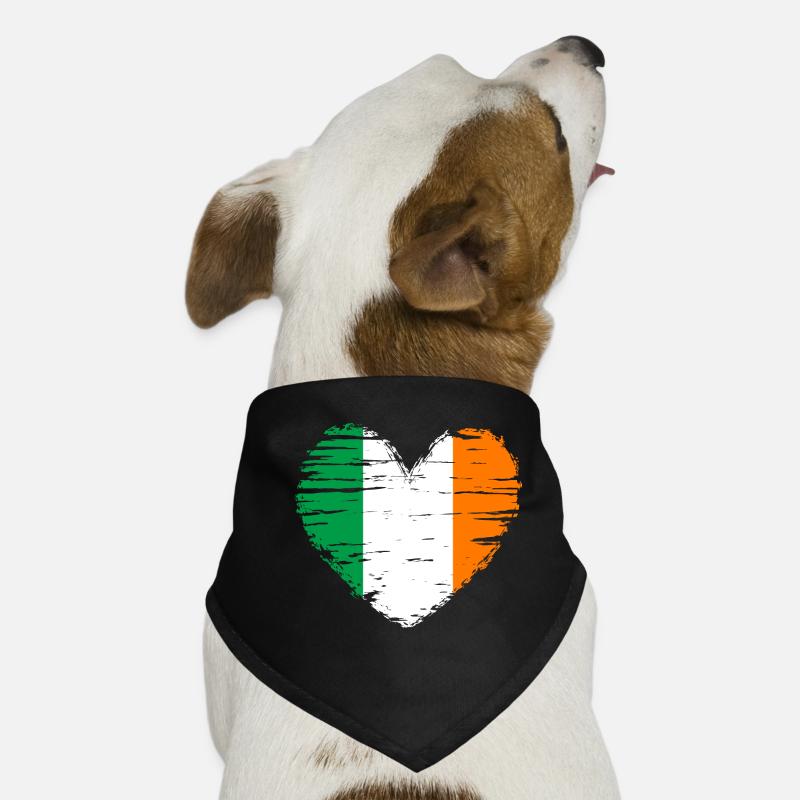 Irlande coeur drapeau blason Bandana pour chien
